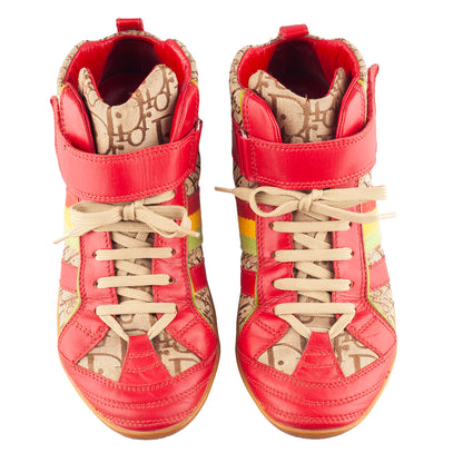 Dior FW 2002 RARE Rasta High Top Monogram Sneakers