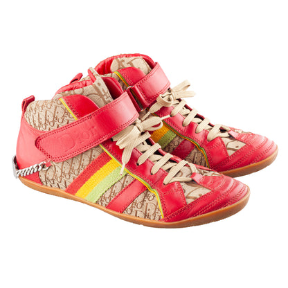 Dior FW 2002 RARE Rasta High Top Monogram Sneakers