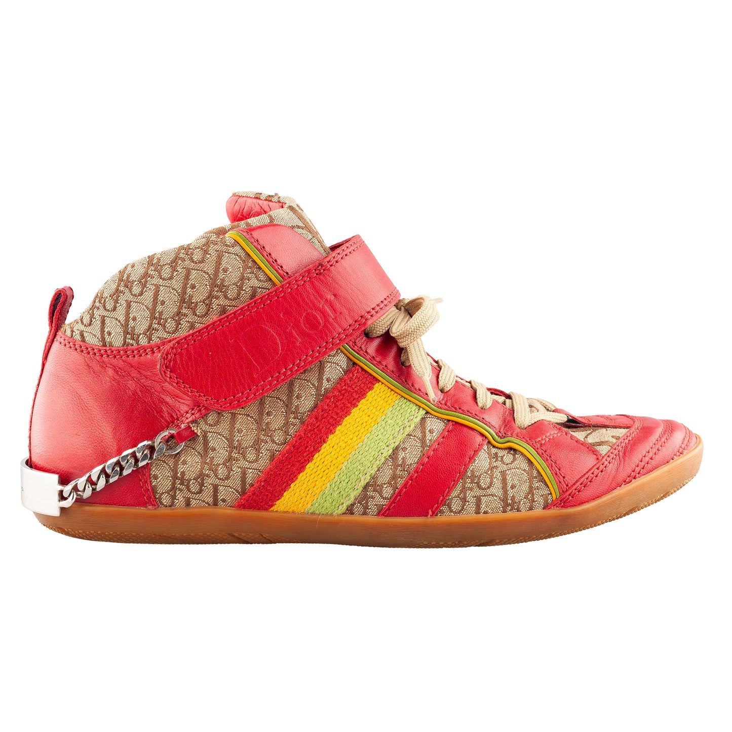 Dior FW 2002 RARE Rasta High Top Monogram Sneakers
