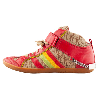 Dior FW 2002 RARE Rasta High Top Monogram Sneakers