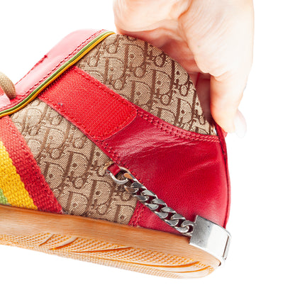 Dior FW 2002 RARE Rasta High Top Monogram Sneakers