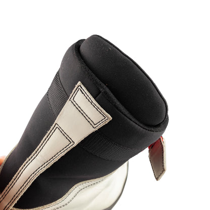 Prada Sport Linea Rossa Beige Lace Up Leather Ankle Snow Boots
