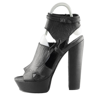 Diesel Chunky Heels Black Platform Open Toe