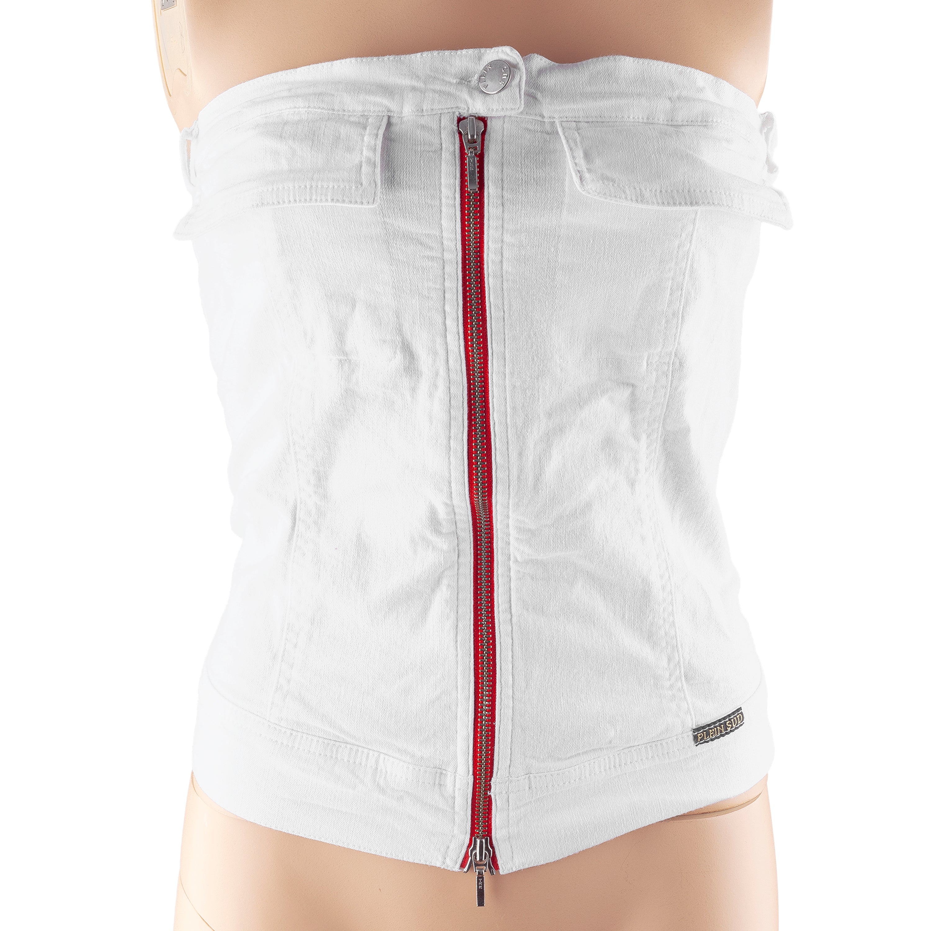 Plein Sud White Vintage Bustier Top