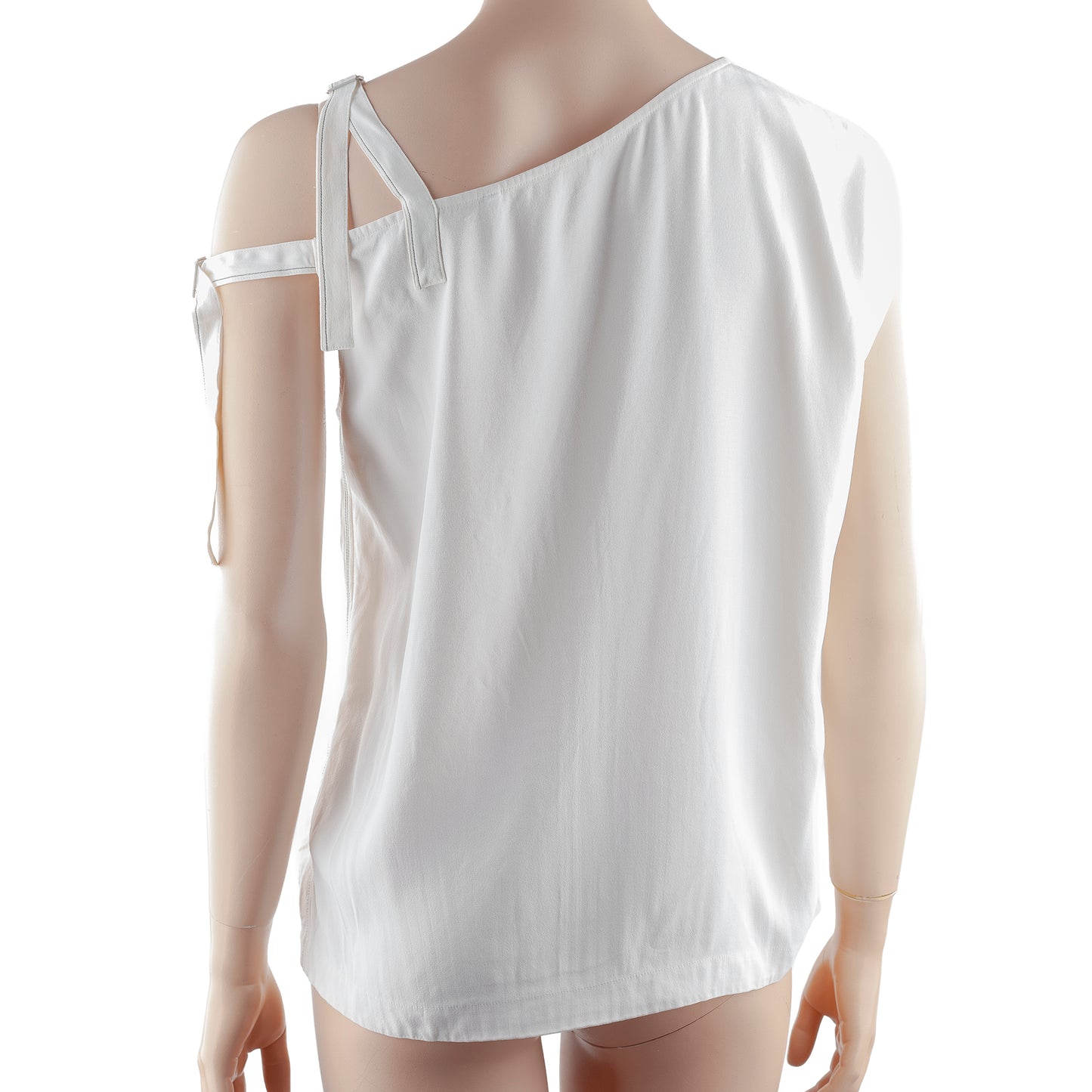 Helmut Lang One Shoulder White Top