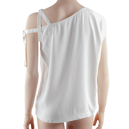 Helmut Lang One Shoulder White Top