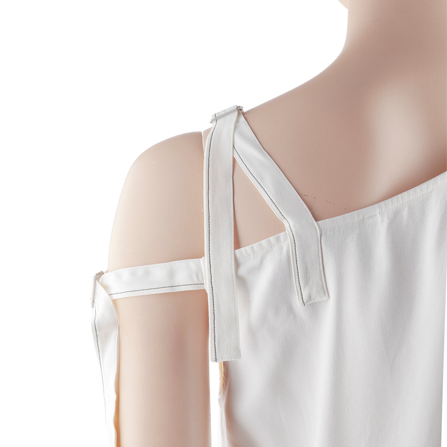 Helmut Lang One Shoulder White Top