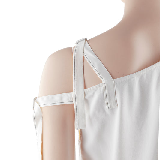 Helmut Lang One Shoulder White Top