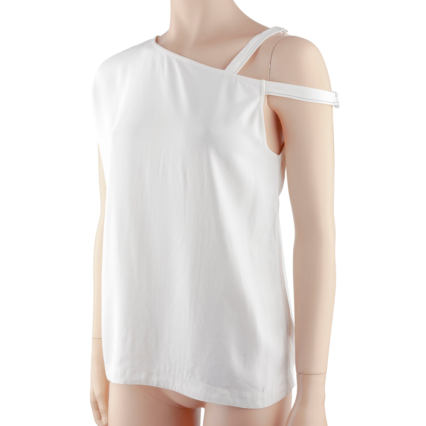 Helmut Lang One Shoulder White Top