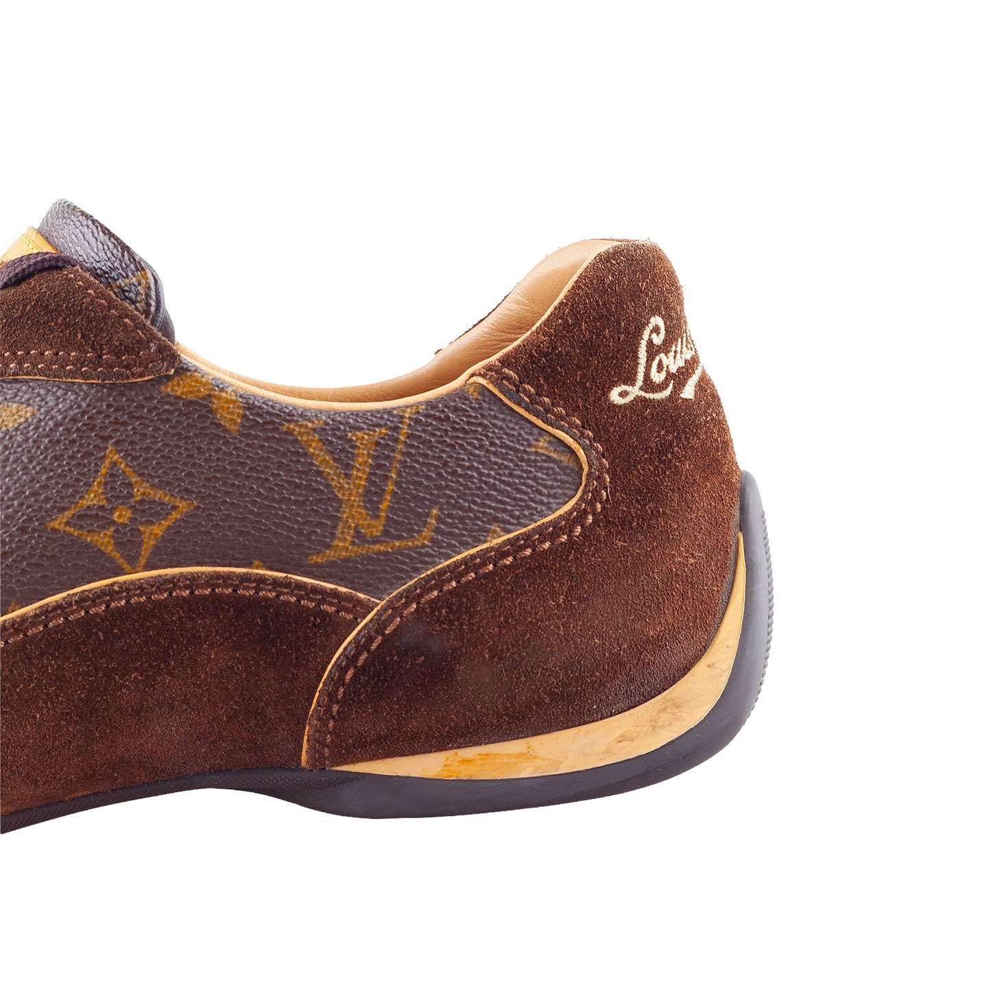 Louis Vuitton Brown Suede And Monogram Canvas Energie Low Top Sneakers