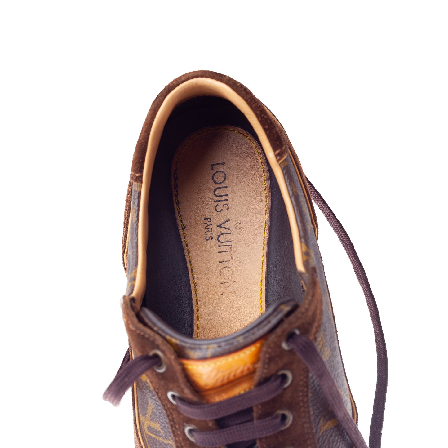 Louis Vuitton Brown Suede And Monogram Canvas Energie Low Top Sneakers