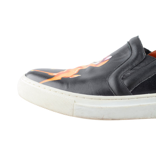 Givenchy Paris by Tisci x Disney Bambi Black Leather Slip On Shoes