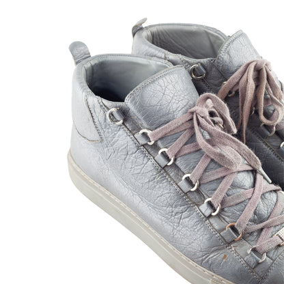 Balenciaga Arena High Grey Leather Shoes