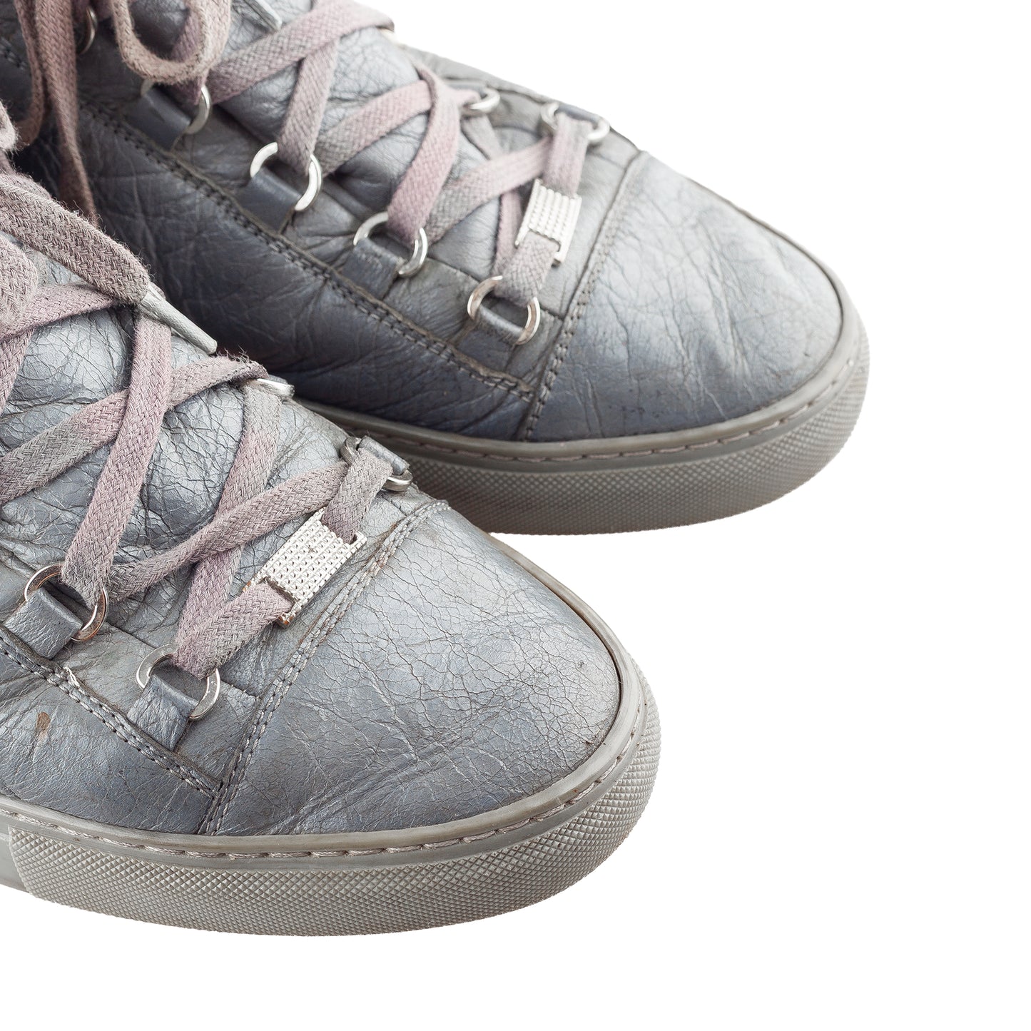 Balenciaga Arena Low Grey Leather Shoes