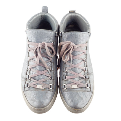 Balenciaga Arena High Grey Leather Shoes