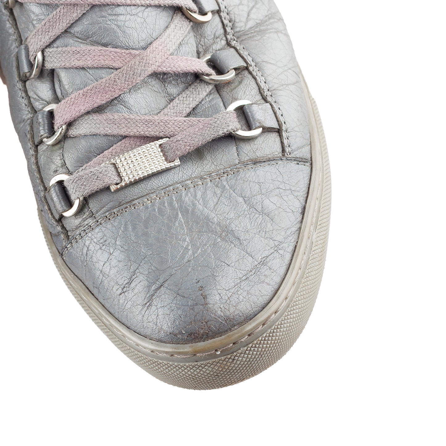 Balenciaga Arena Low Grey Leather Shoes