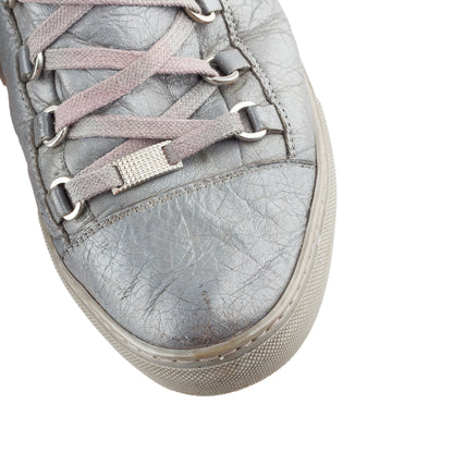 Balenciaga Arena High Grey Leather Shoes