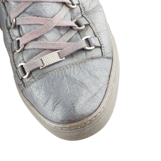 Balenciaga Arena Low Grey Leather Shoes
