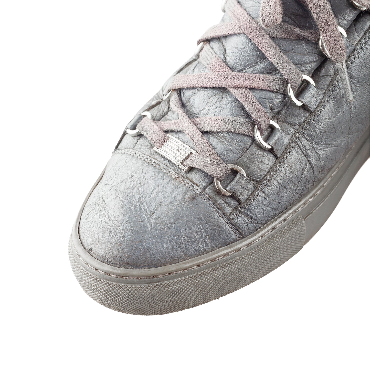 Balenciaga Arena Low Grey Leather Shoes