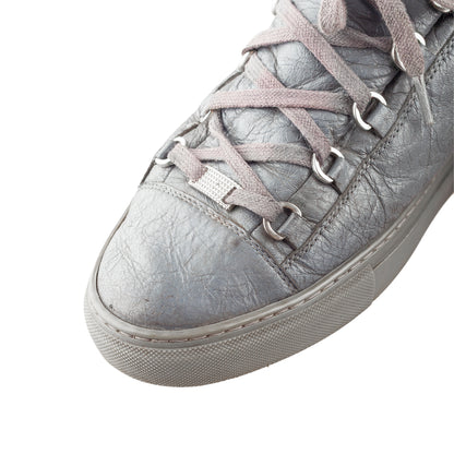 Balenciaga Arena High Grey Leather Shoes