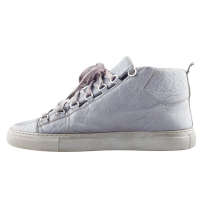 Balenciaga Arena High Grey Leather Shoes