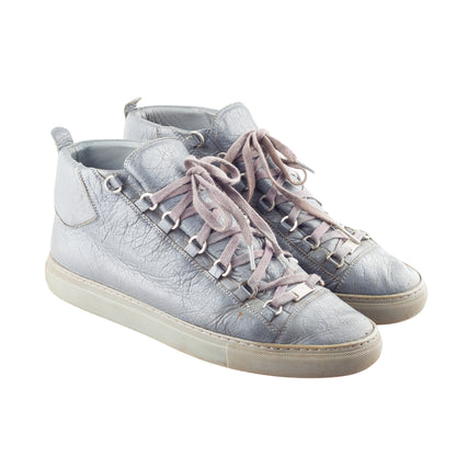 Balenciaga Arena High Grey Leather Shoes