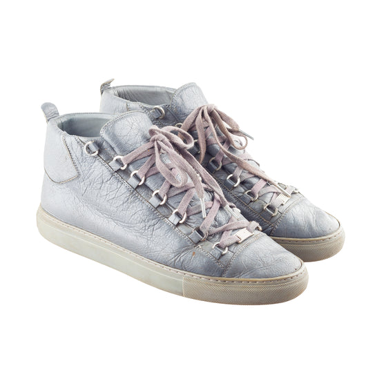 Balenciaga Arena Low Grey Leather Shoes