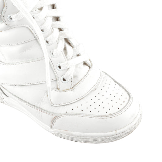 Marc by Marc Jacobs White Wedge Sneakers