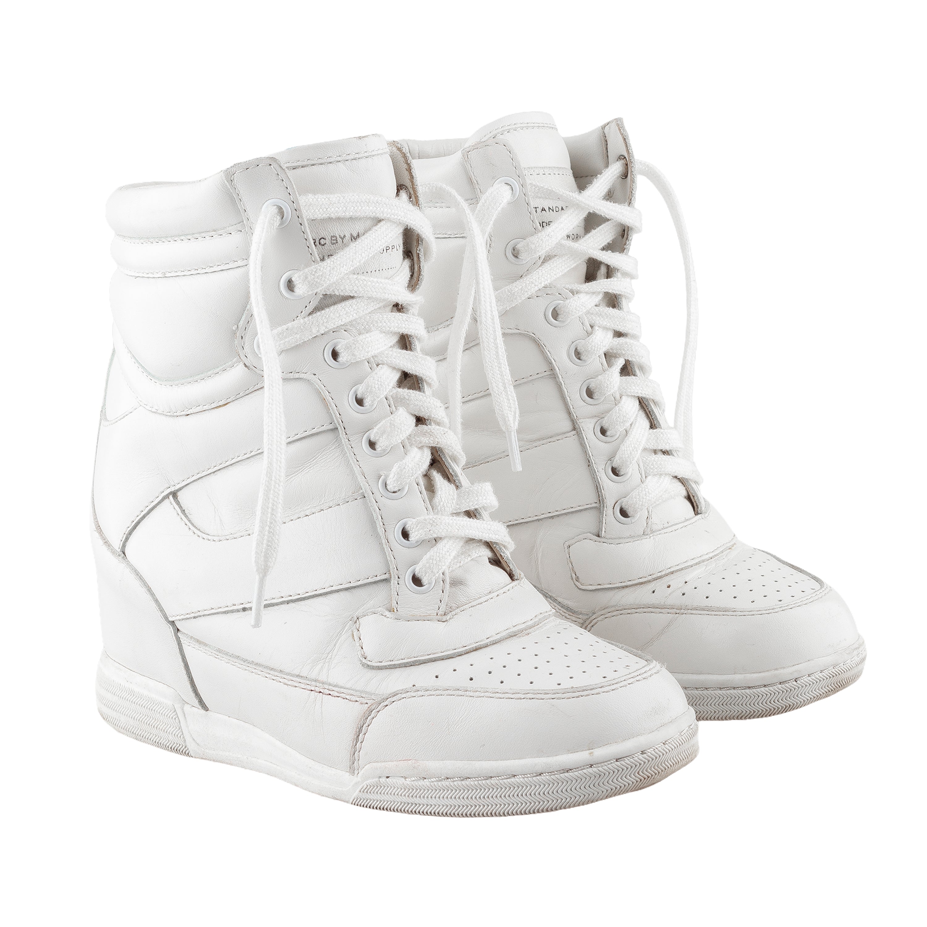 Marc by Marc Jacobs White Wedge Sneakers