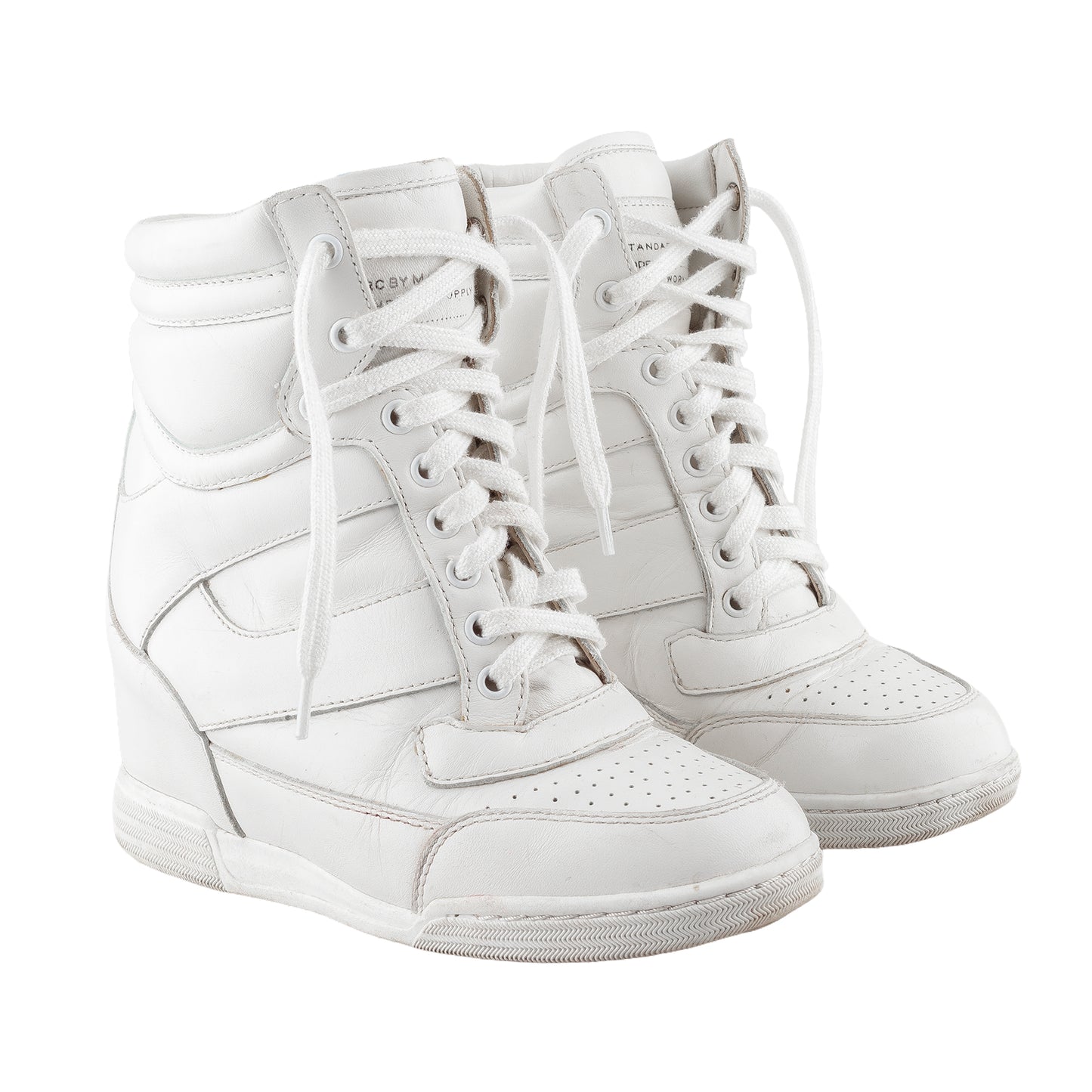 Marc by Marc Jacobs White Wedge Sneakers