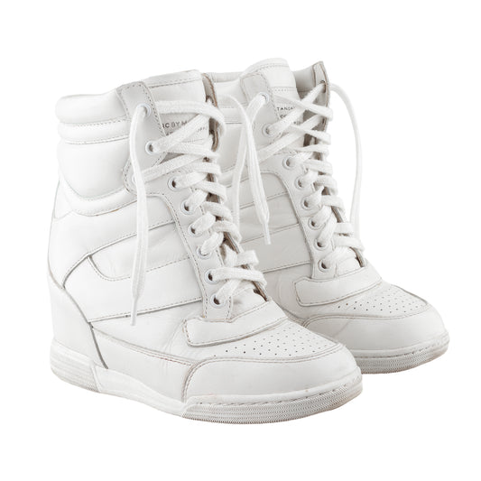 Marc by Marc Jacobs White Wedge Sneakers