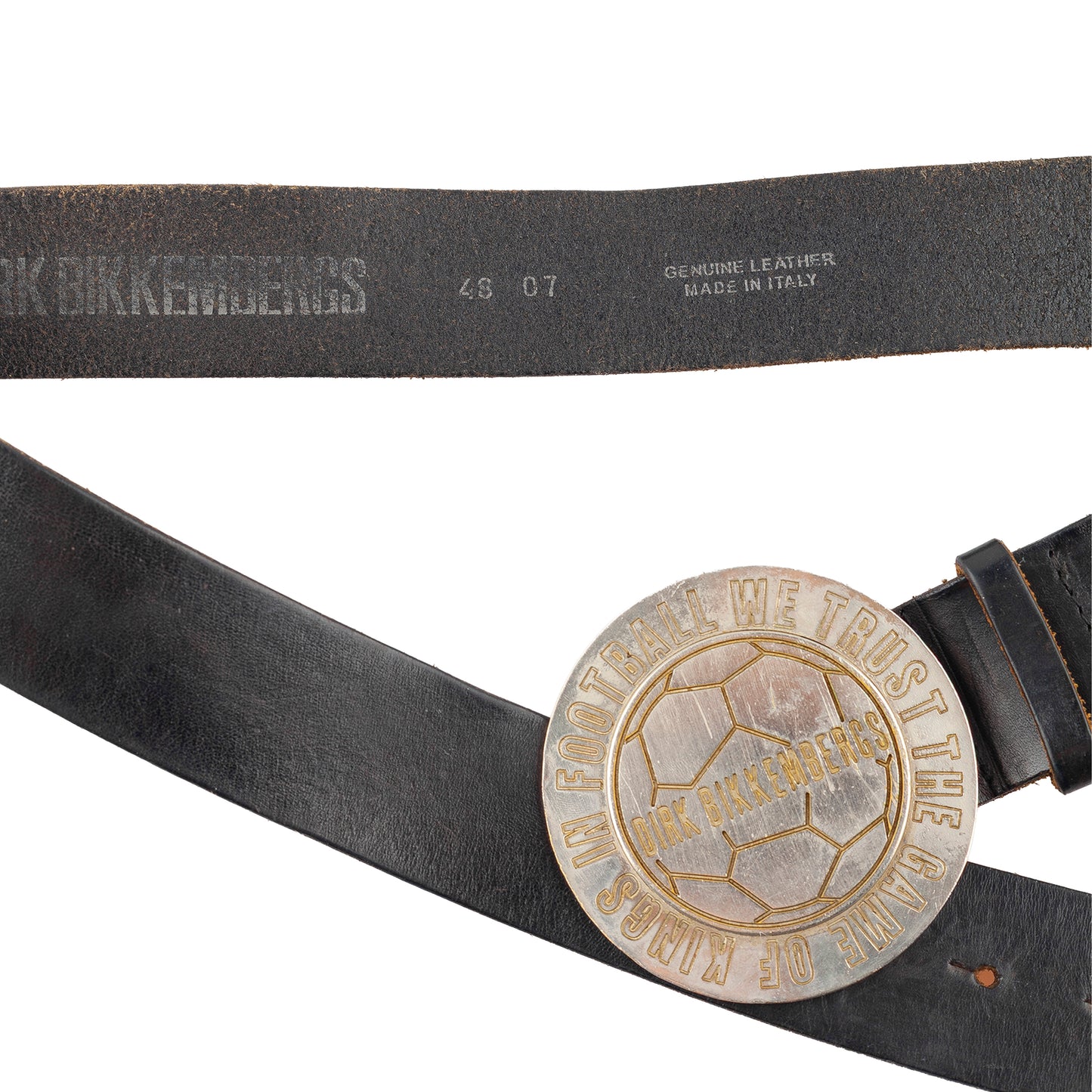 Dirk Bikkembergs Football Buckle Leather Belt