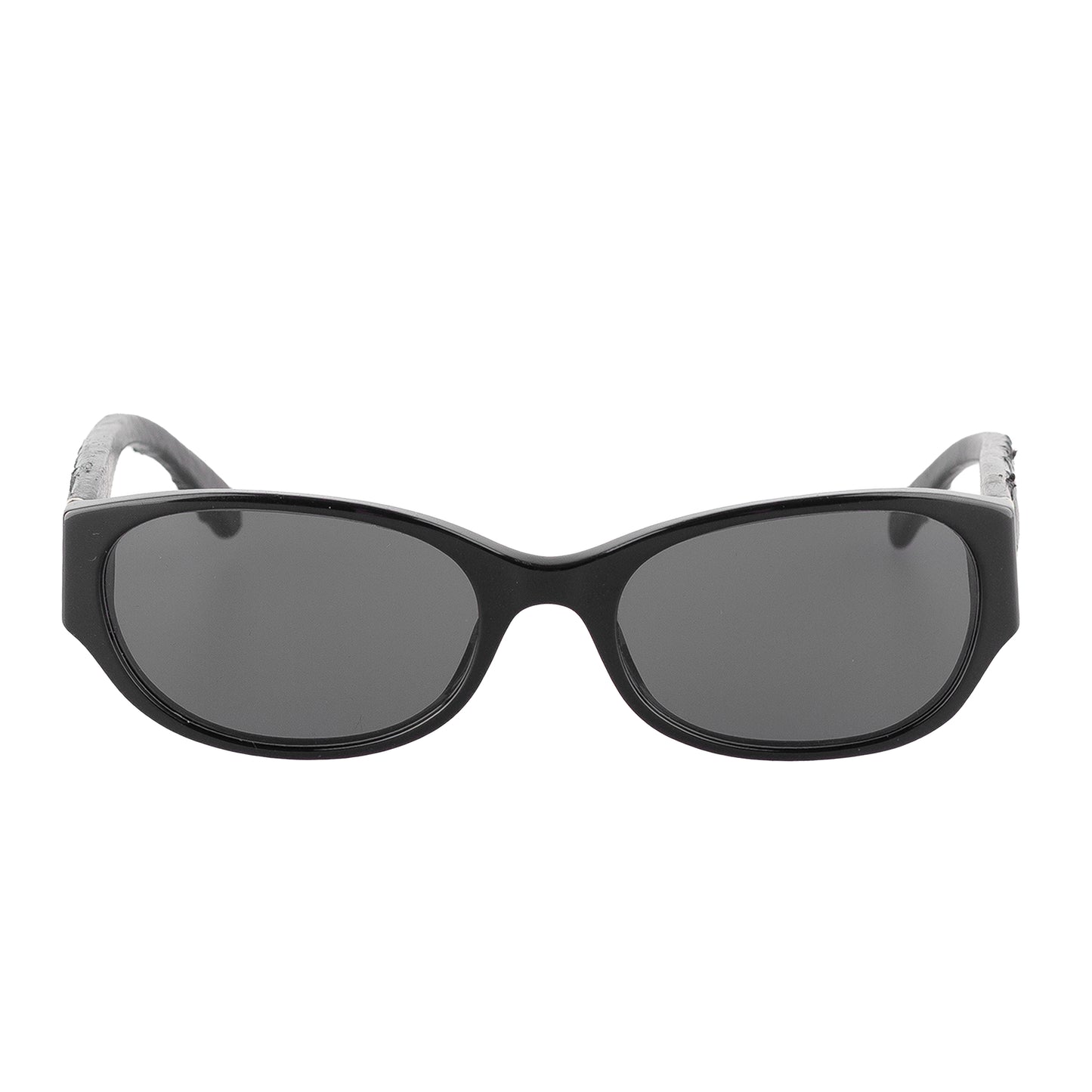 Chanel Vintage Black Quilted Leather Padded Sunglasses