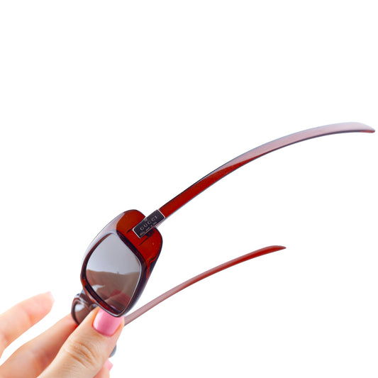 Gucci GG 1188 Brown Rectangle Vintage Sunglasses
