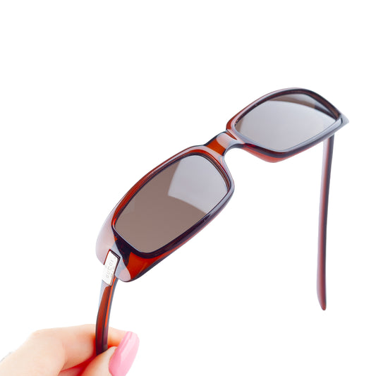 Gucci GG 1188 Brown Rectangle Vintage Sunglasses