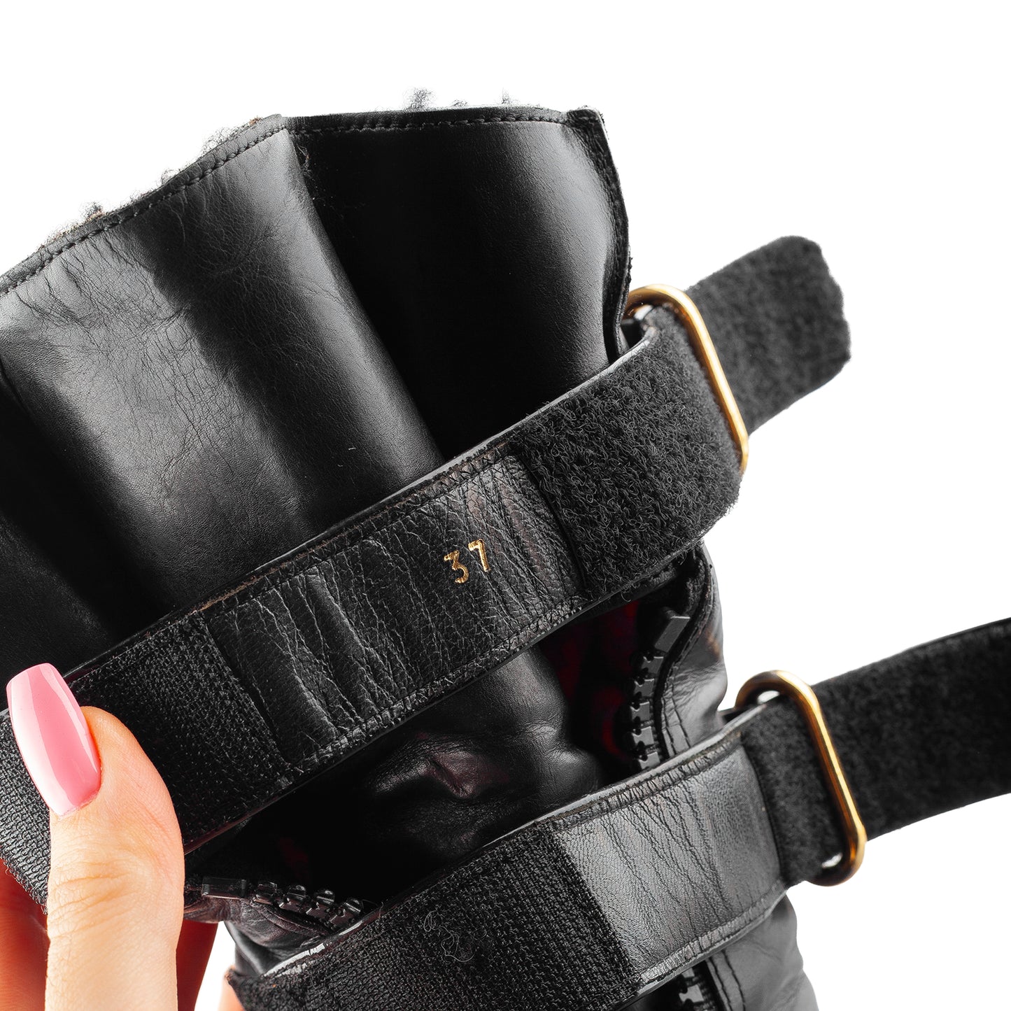 Louis Vuitton FW 2006 Ready-to-Wear Black Leather Wedge Boots