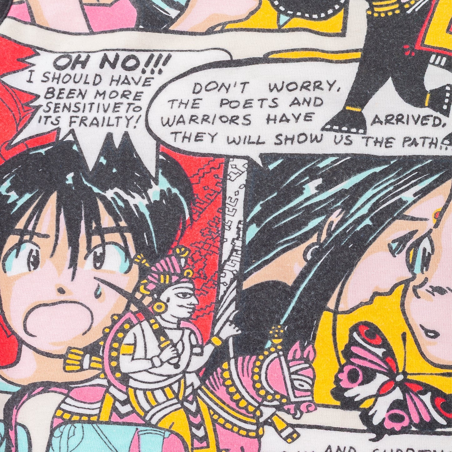 Moschino Jeans Comic Print Mesh Top