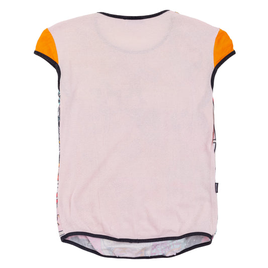 Moschino Jeans Comic Print Mesh Top