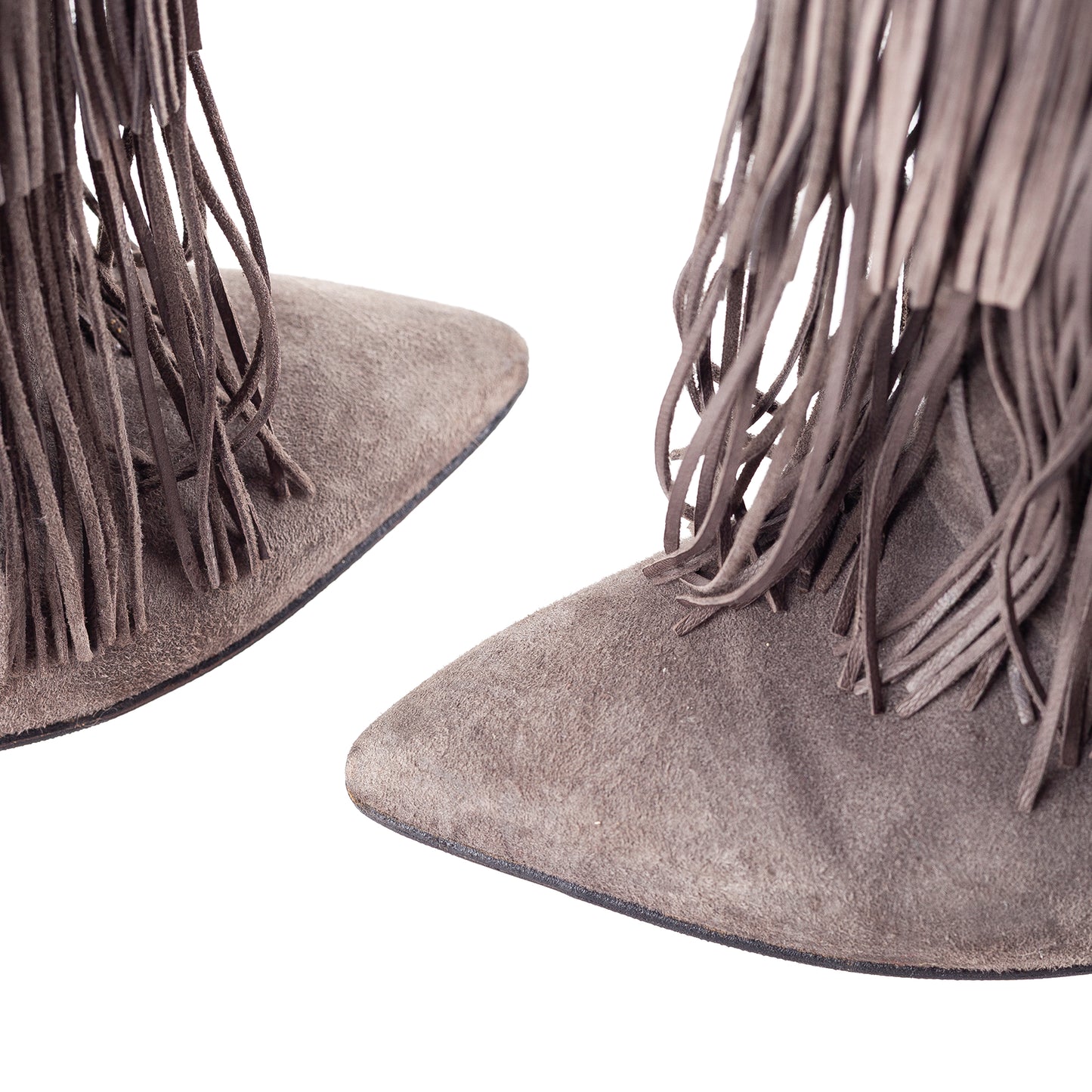 Isabel Marant FW2011 Brown Fringe Hidden Wedge Ankle Boots