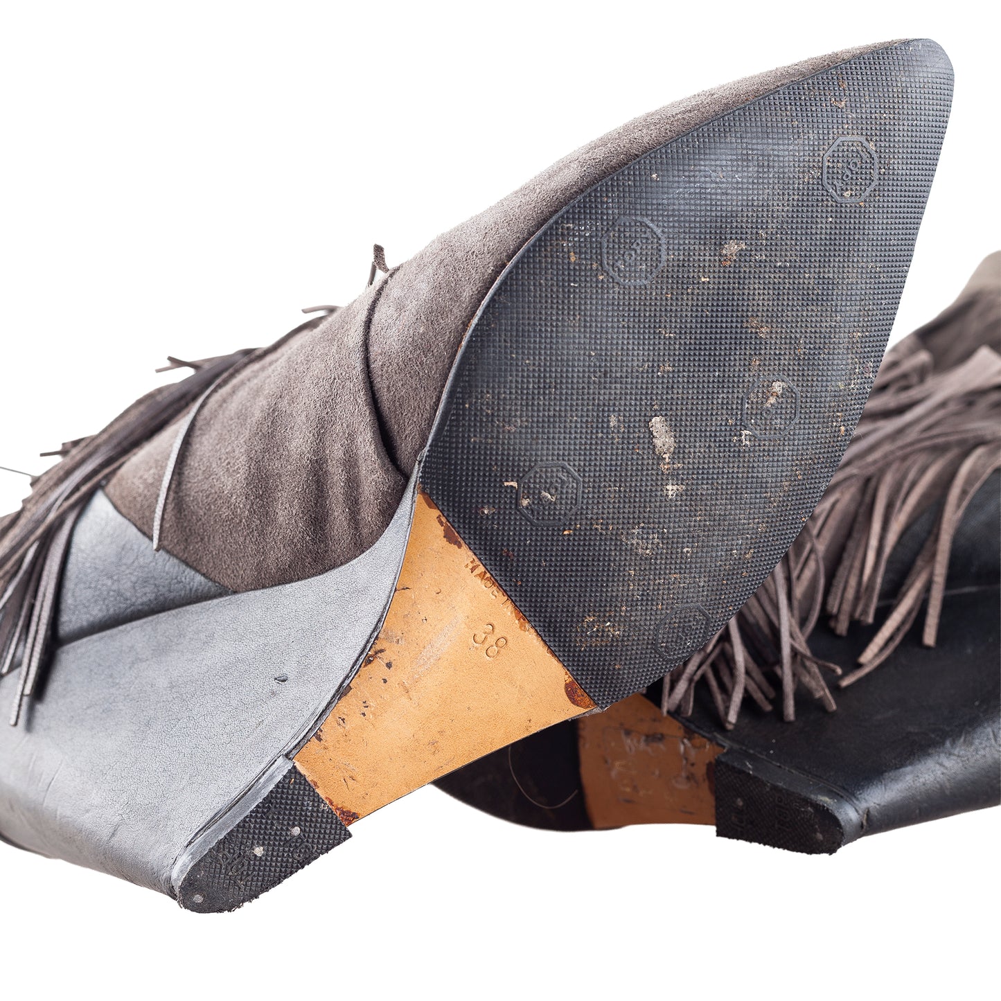 Isabel Marant FW2011 Brown Fringe Hidden Wedge Ankle Boots