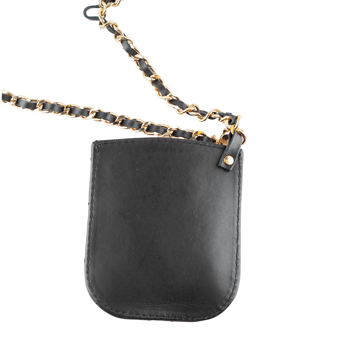 DSQUARED2 Spring/Summer 2013 Black Quilted Leather Logo Card Holder Necklace/Belt