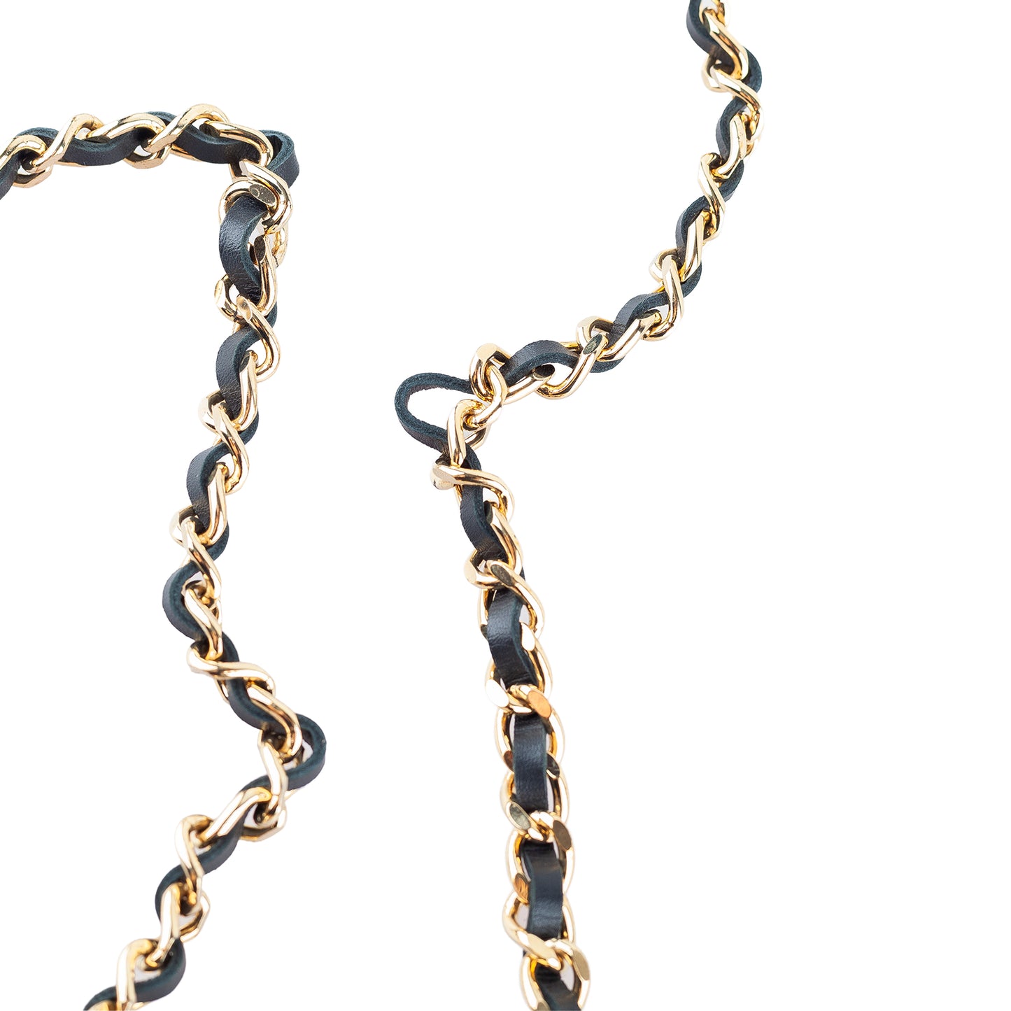 DSQUARED2 Spring/Summer 2013 Black Quilted Leather Logo Card Holder Necklace/Belt
