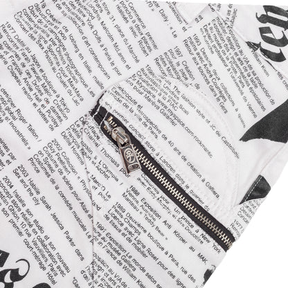 Rare JCDC by Jean Charles de Castelbajac Newspaper Print Mini Skirt White Black