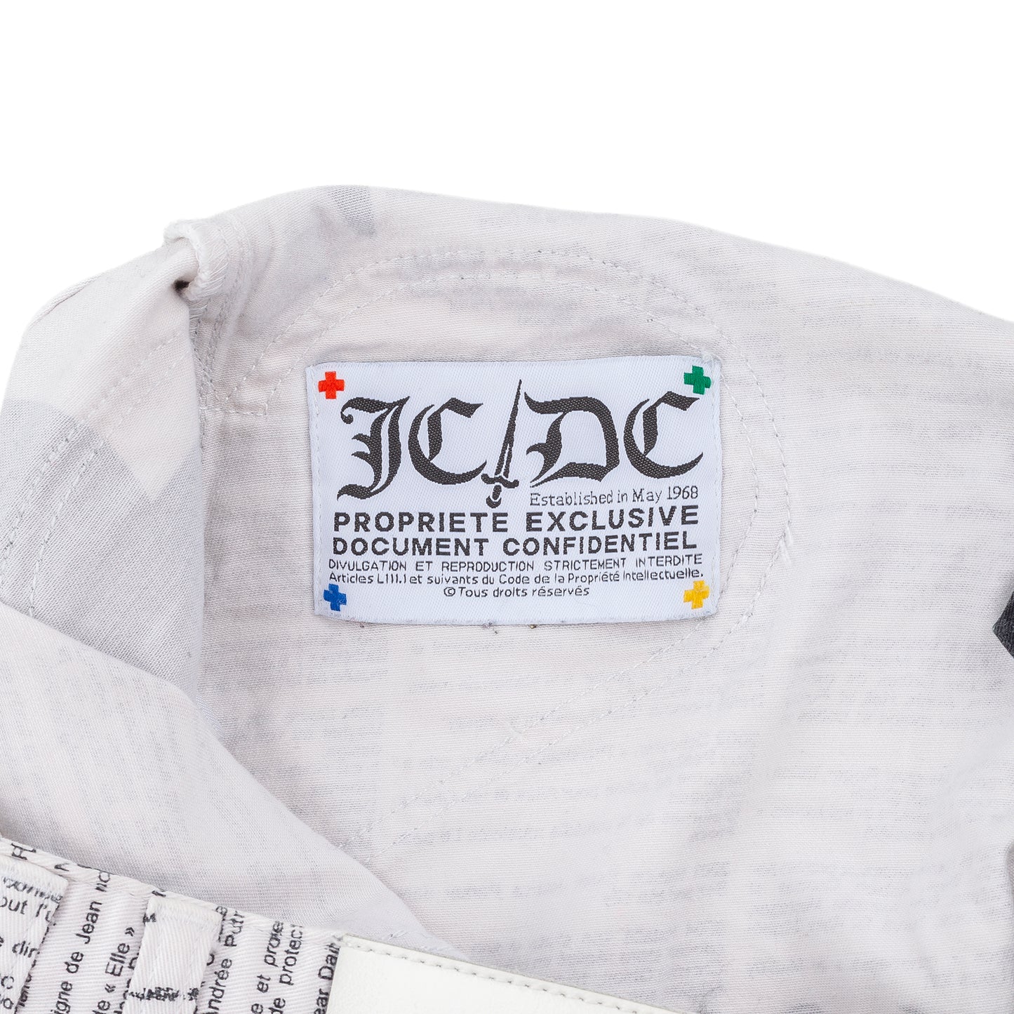 Rare JCDC by Jean Charles de Castelbajac Newspaper Print Mini Skirt White Black