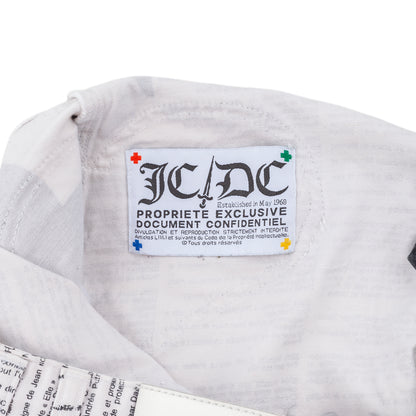 Rare JCDC by Jean Charles de Castelbajac Newspaper Print Mini Skirt White Black