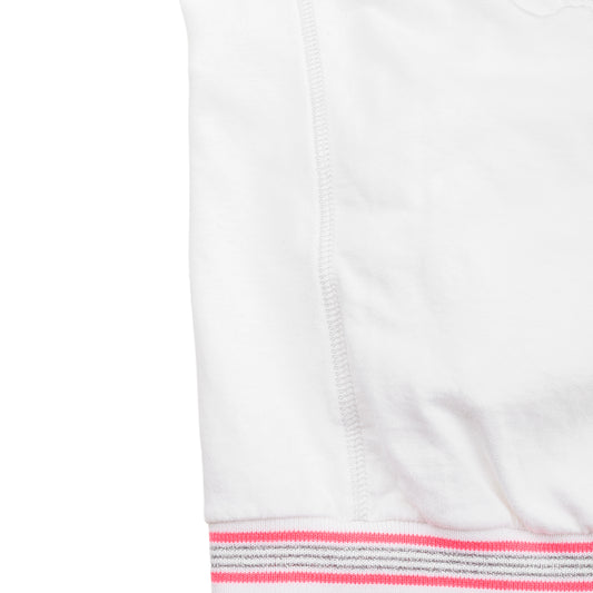 Just Cavalli White Short Sleeve Zip-Up Beachwear Hoodie with Dragon Print