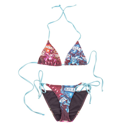 Ed Hardy by Christian Audigier "Love Kills Slowly" Skull String Bikini Set