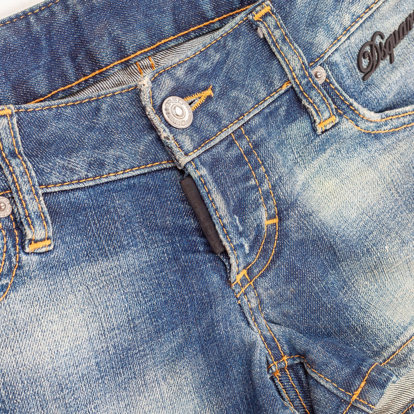 DSQUARED2 S/S 2012 Low Rise Distressed Denim Micro Shorts