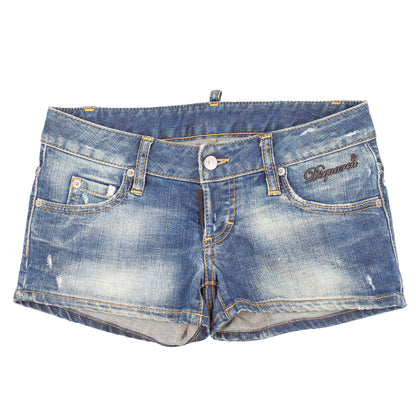 DSQUARED2 S/S 2012 Low Rise Distressed Denim Micro Shorts