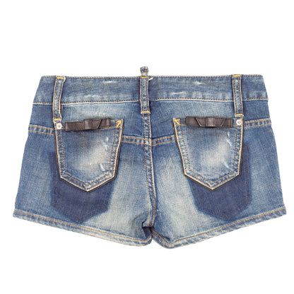 DSQUARED2 S/S 2012 Low Rise Distressed Denim Micro Shorts